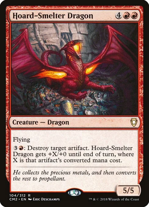 Hoard-Smelter Dragon, carta Magic di tipo Creature — Dragon illustrata da Eric Deschamps