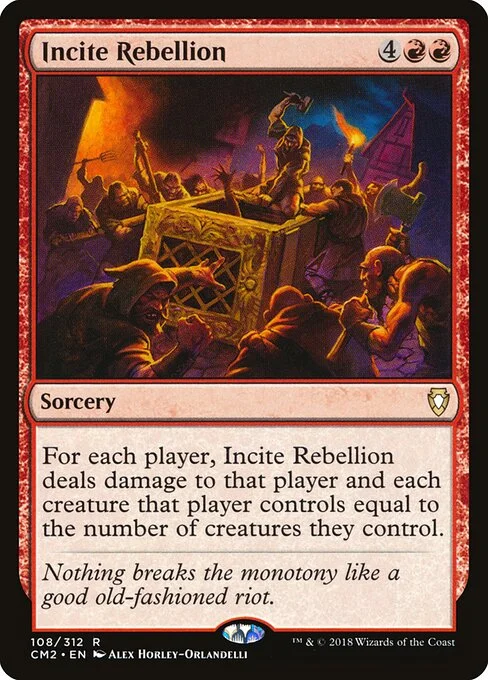 Incite Rebellion, carta Magic di tipo Sorcery illustrata da Alex Horley-Orlandelli