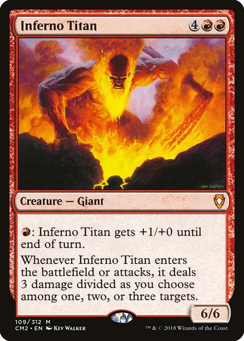 Inferno Titan, carta Magic di tipo Creature — Giant illustrata da Kev Walker