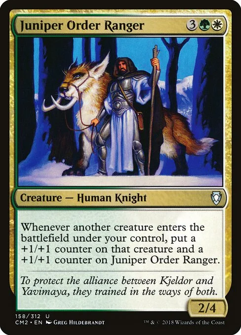 Juniper Order Ranger, carta Magic di tipo Creature — Human Knight Ranger illustrata da Greg Hildebrandt