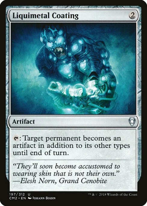 Liquimetal Coating, carta Magic di tipo Artifact illustrata da Johann Bodin