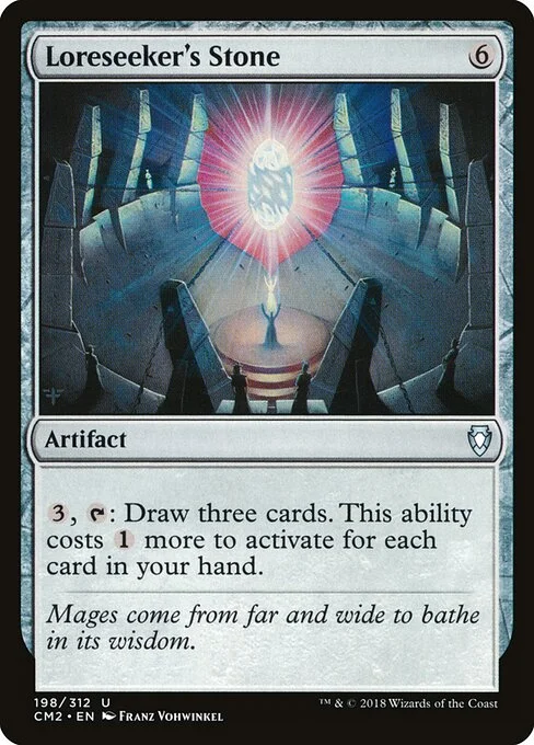 Loreseeker's Stone, carta Magic di tipo Artifact illustrata da Franz Vohwinkel