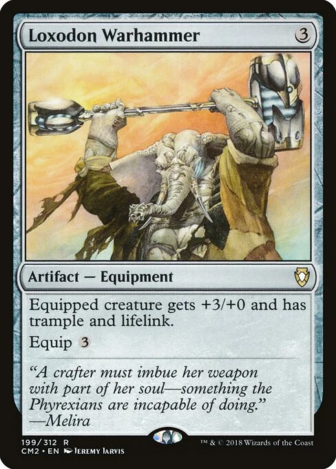 Loxodon Warhammer, carta Magic di tipo Artifact — Equipment illustrata da Jeremy Jarvis