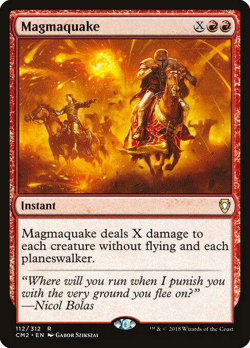 Magmaquake, carta Magic di tipo Instant illustrata da Gabor Szikszai