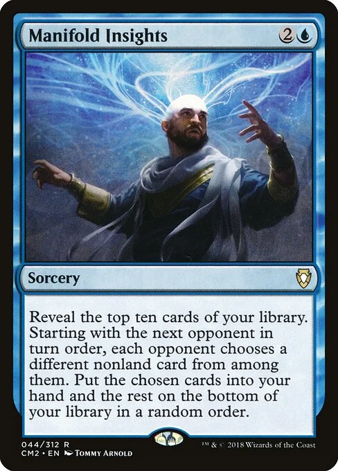 Manifold Insights, carta Magic di tipo Sorcery illustrata da Tommy Arnold