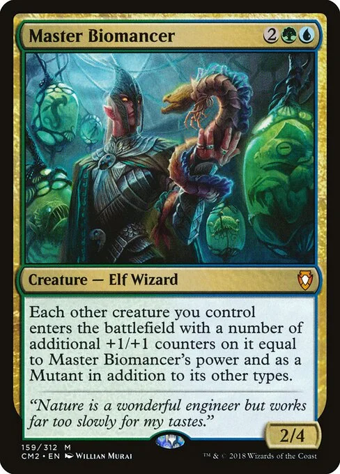 Master Biomancer, carta Magic di tipo Creature — Elf Wizard illustrata da Willian Murai