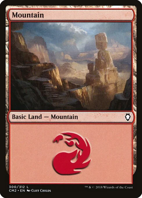Mountain, carta Magic di tipo Basic Land — Mountain illustrata da Cliff Childs