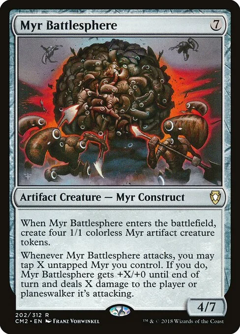 Myr Battlesphere, carta Magic di tipo Artifact Creature — Myr Construct illustrata da Franz Vohwinkel