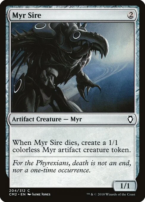 Myr Sire, carta Magic di tipo Artifact Creature — Phyrexian Myr illustrata da Jaime Jones