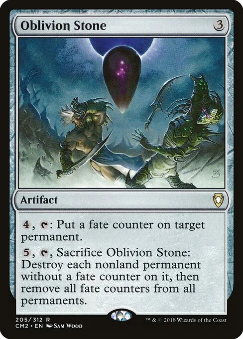 Oblivion Stone, carta Magic di tipo Artifact illustrata da Sam Wood
