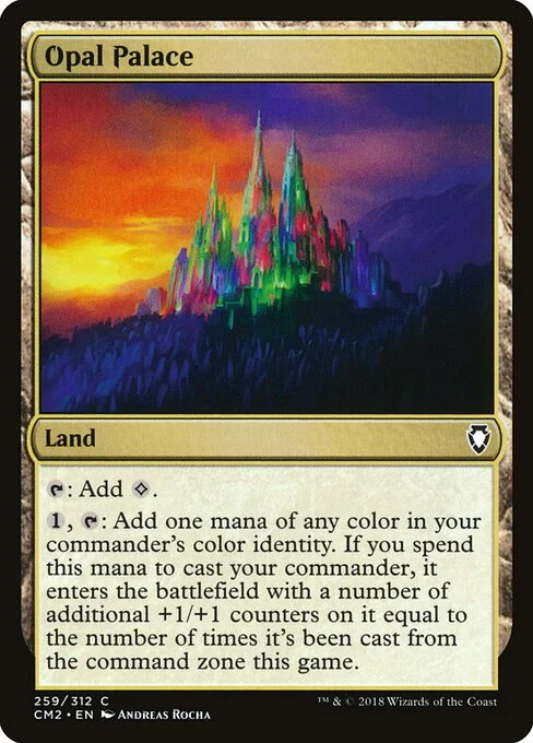 Opal Palace, carta Magic di tipo Land illustrata da Andreas Rocha