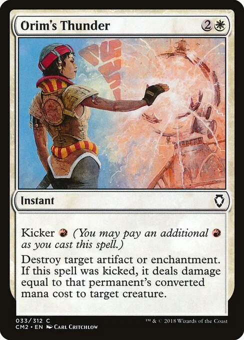Orim's Thunder, carta Magic di tipo Instant illustrata da Carl Critchlow