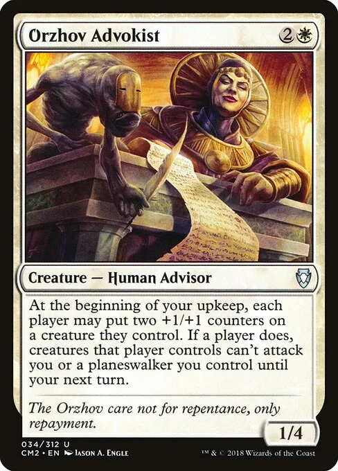 Orzhov Advokist, carta Magic di tipo Creature — Human Advisor illustrata da Jason A. Engle