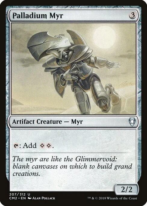 Palladium Myr, carta Magic di tipo Artifact Creature — Myr illustrata da Alan Pollack