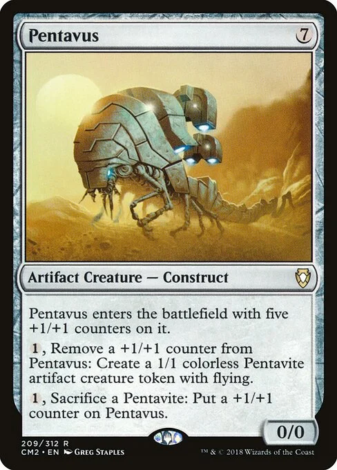 Pentavus, carta Magic di tipo Artifact Creature — Construct illustrata da Greg Staples