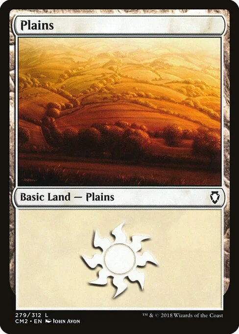 Plains, carta Magic di tipo Basic Land — Plains illustrata da John Avon