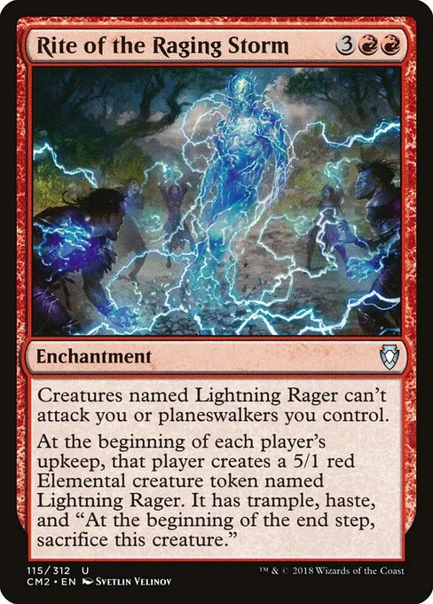 Rite of the Raging Storm, carta Magic di tipo Enchantment illustrata da Svetlin Velinov