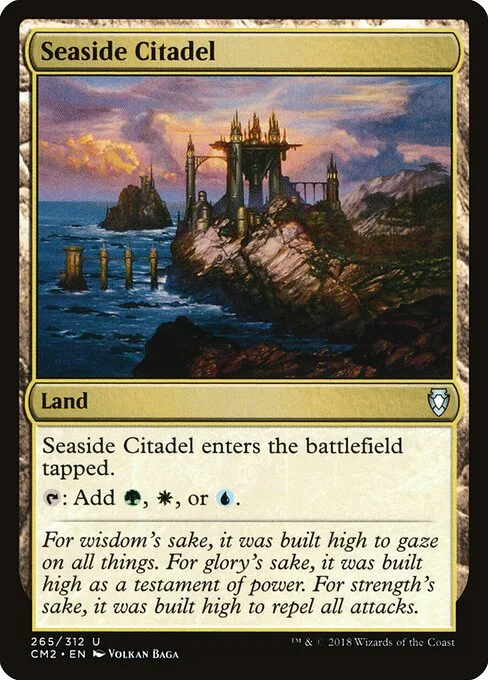 Seaside Citadel, carta Magic di tipo Land illustrata da Volkan Baǵa