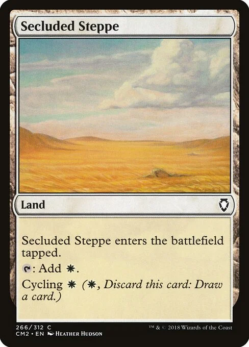 Secluded Steppe, carta Magic di tipo Land illustrata da Heather Hudson