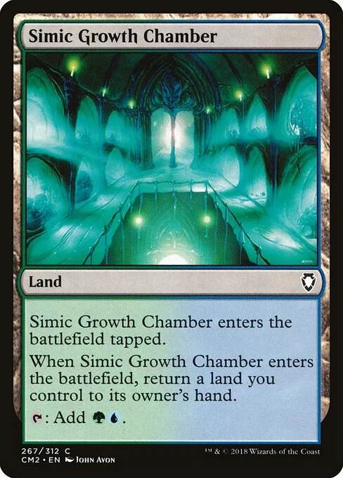 Simic Growth Chamber, carta Magic di tipo Land illustrata da John Avon