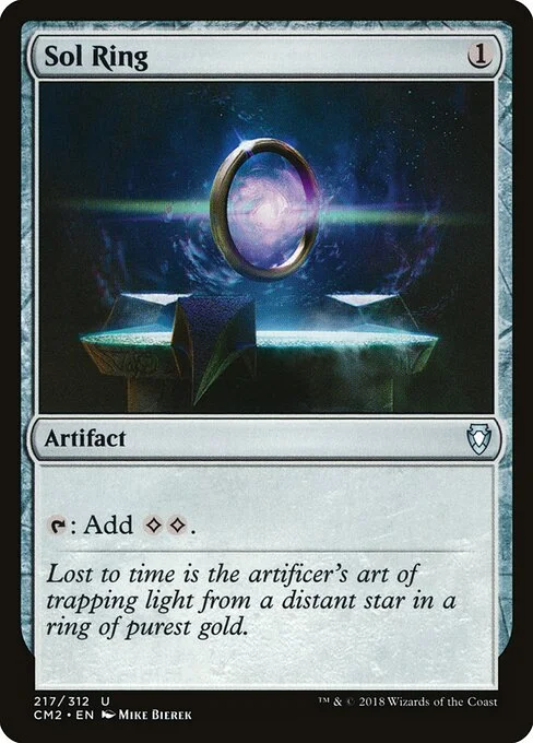 Sol Ring, carta Magic di tipo Artifact illustrata da Mike Bierek
