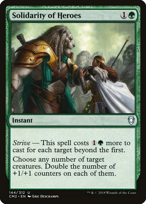 Solidarity of Heroes, carta Magic di tipo Instant illustrata da Eric Deschamps