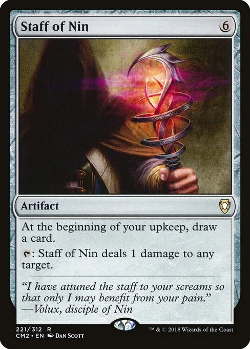 Staff of Nin, carta Magic di tipo Artifact illustrata da Dan Murayama Scott