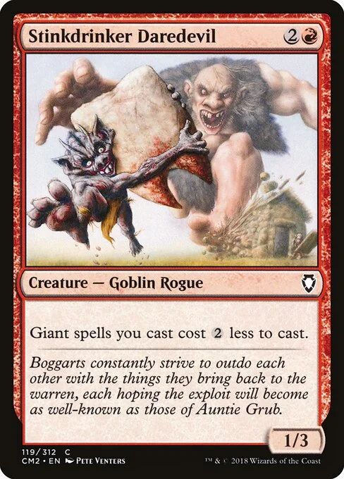 Stinkdrinker Daredevil, carta Magic di tipo Creature — Goblin Rogue illustrata da Pete Venters