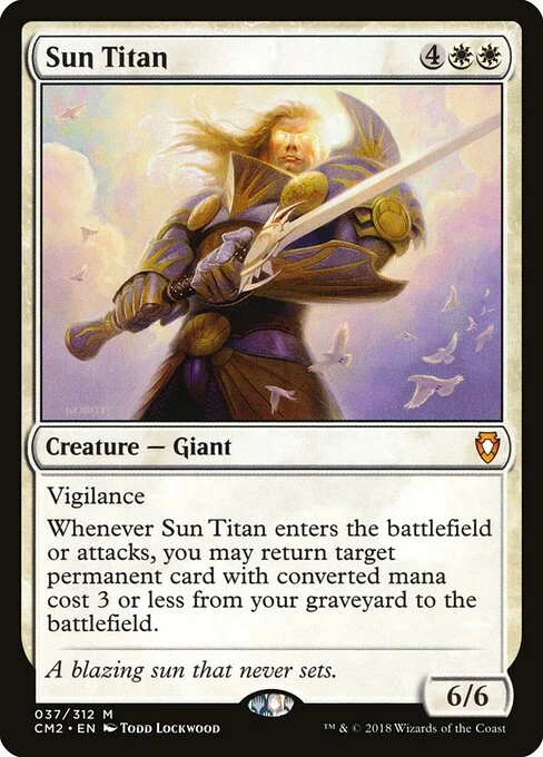 Sun Titan, carta Magic di tipo Creature — Giant illustrata da Todd Lockwood