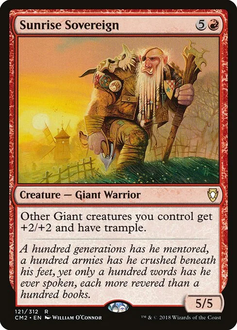 Sunrise Sovereign, carta Magic di tipo Creature — Giant Warrior illustrata da William O'Connor
