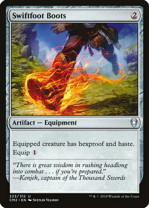 Swiftfoot Boots, carta Magic di tipo Artifact — Equipment illustrata da Svetlin Velinov