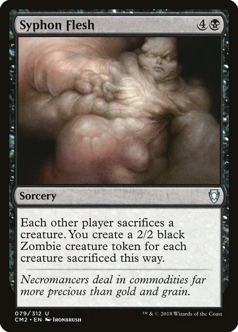 Syphon Flesh, carta Magic di tipo Sorcery illustrata da Ironbrush