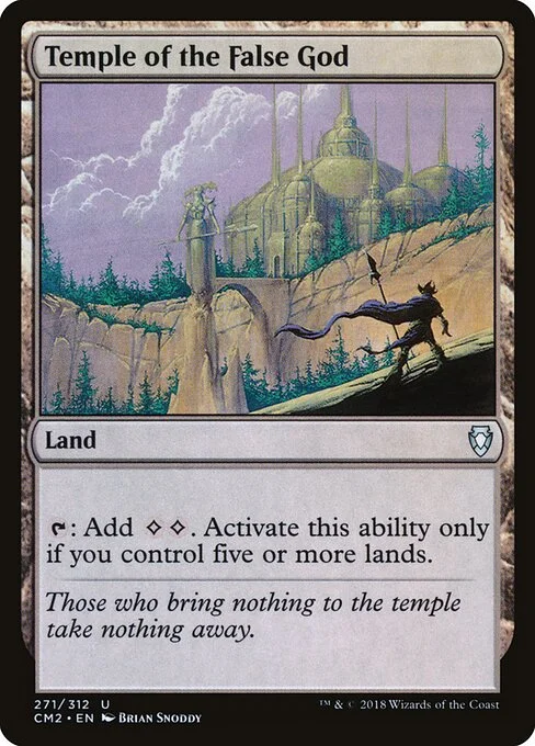 Temple of the False God, carta Magic di tipo Land illustrata da Brian Snõddy