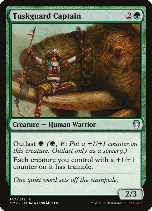 Tuskguard Captain, carta Magic di tipo Creature — Human Warrior illustrata da Aaron Miller