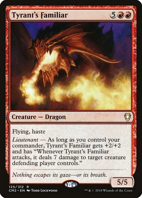 Tyrant's Familiar, carta Magic di tipo Creature — Dragon illustrata da Todd Lockwood