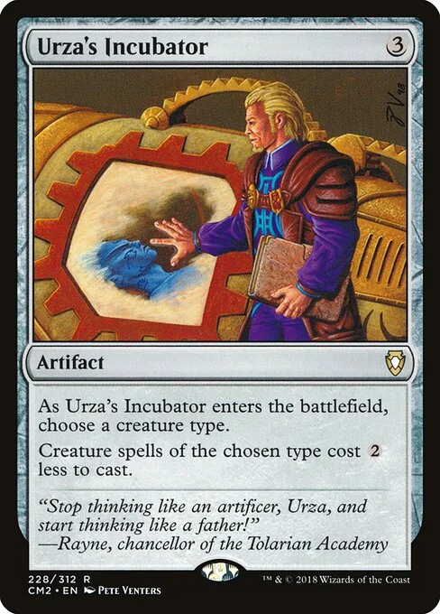 Urza's Incubator, carta Magic di tipo Artifact illustrata da Pete Venters