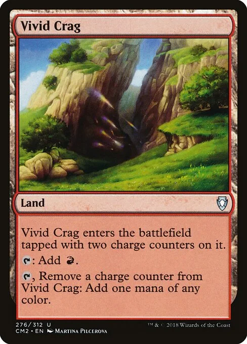 Vivid Crag, carta Magic di tipo Land illustrata da Martina Pilcerova