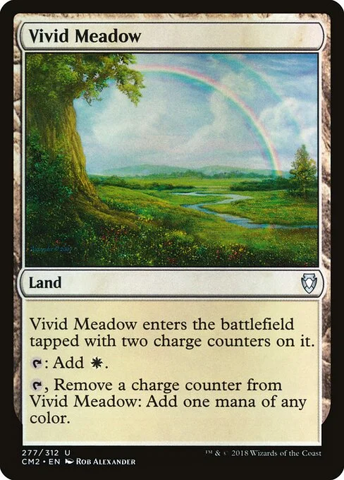Vivid Meadow, carta Magic di tipo Land illustrata da Rob Alexander