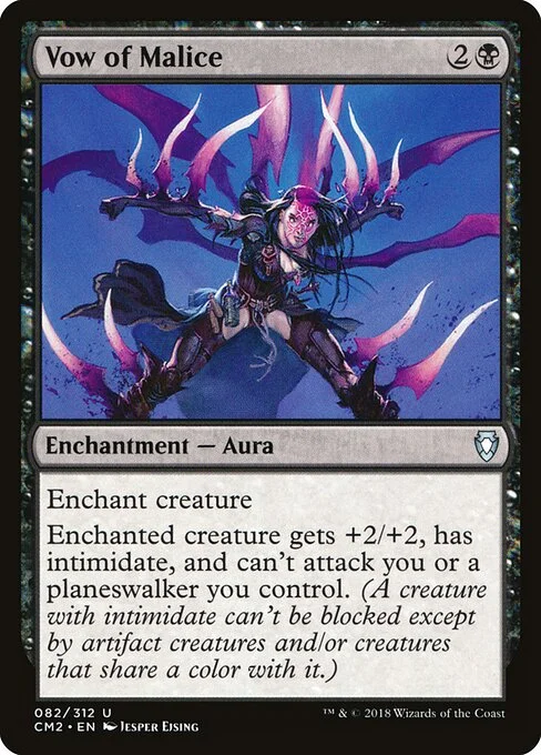 Vow of Malice, carta Magic di tipo Enchantment — Aura illustrata da Jesper Ejsing