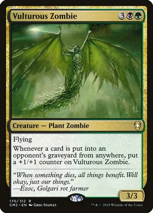 Vulturous Zombie, carta Magic di tipo Creature — Plant Zombie illustrata da Greg Staples