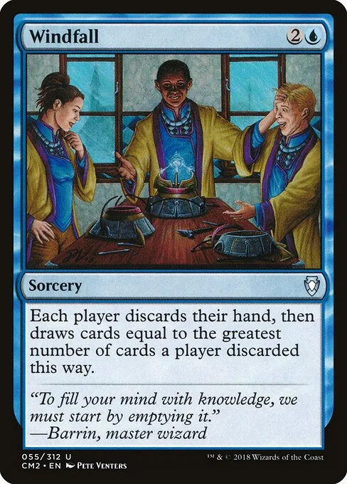 Windfall, carta Magic di tipo Sorcery illustrata da Pete Venters