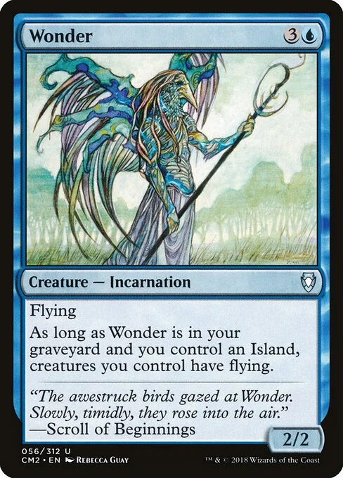 Wonder, carta Magic di tipo Creature — Incarnation illustrata da Rebecca Guay