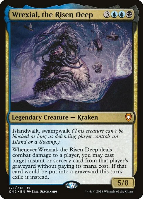 Wrexial, the Risen Deep, carta Magic di tipo Legendary Creature — Kraken illustrata da Eric Deschamps