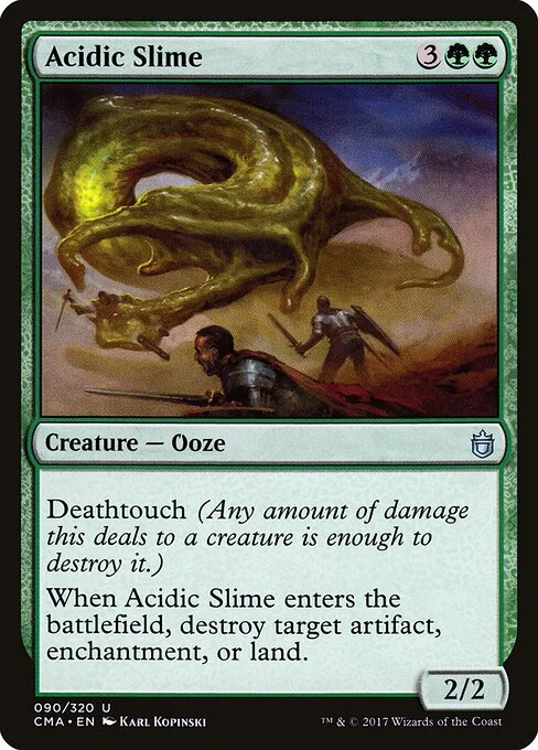 Acidic Slime, carta Magic di tipo Creature — Ooze illustrata da Karl Kopinski