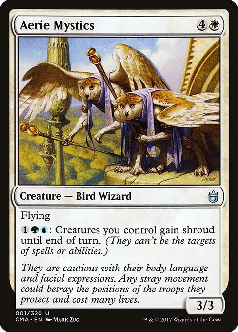 Aerie Mystics, carta Magic di tipo Creature — Bird Wizard illustrata da Mark Zug