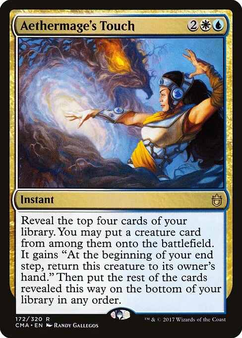 Aethermage's Touch, carta Magic di tipo Instant illustrata da Randy Gallegos