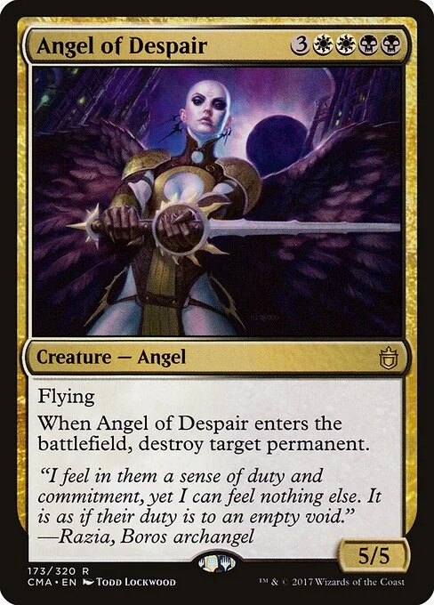 Angel of Despair, carta Magic di tipo Creature — Angel illustrata da Todd Lockwood