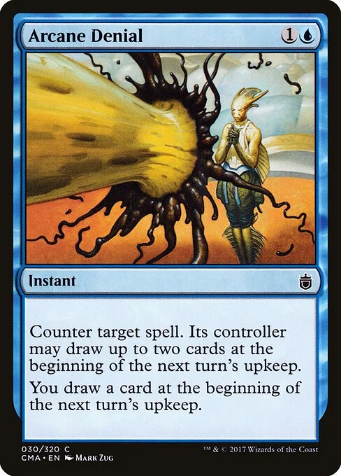 Arcane Denial, carta Magic di tipo Instant illustrata da Mark Zug
