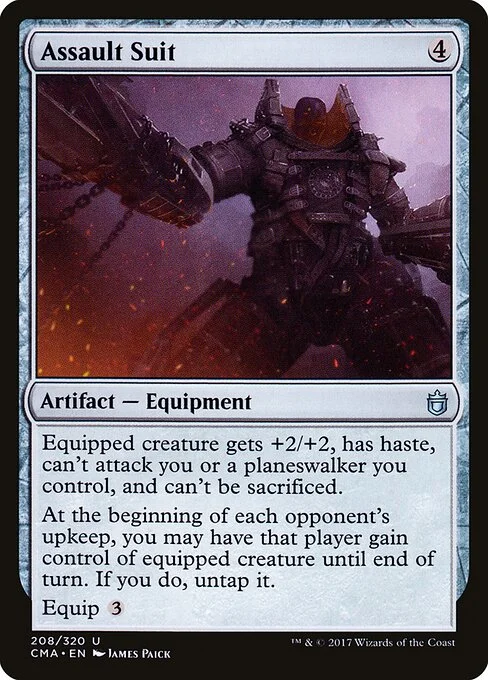 Assault Suit, carta Magic di tipo Artifact — Equipment illustrata da James Paick