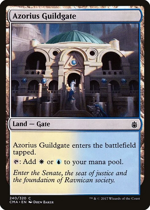 Azorius Guildgate, carta Magic di tipo Land — Gate illustrata da Drew Baker